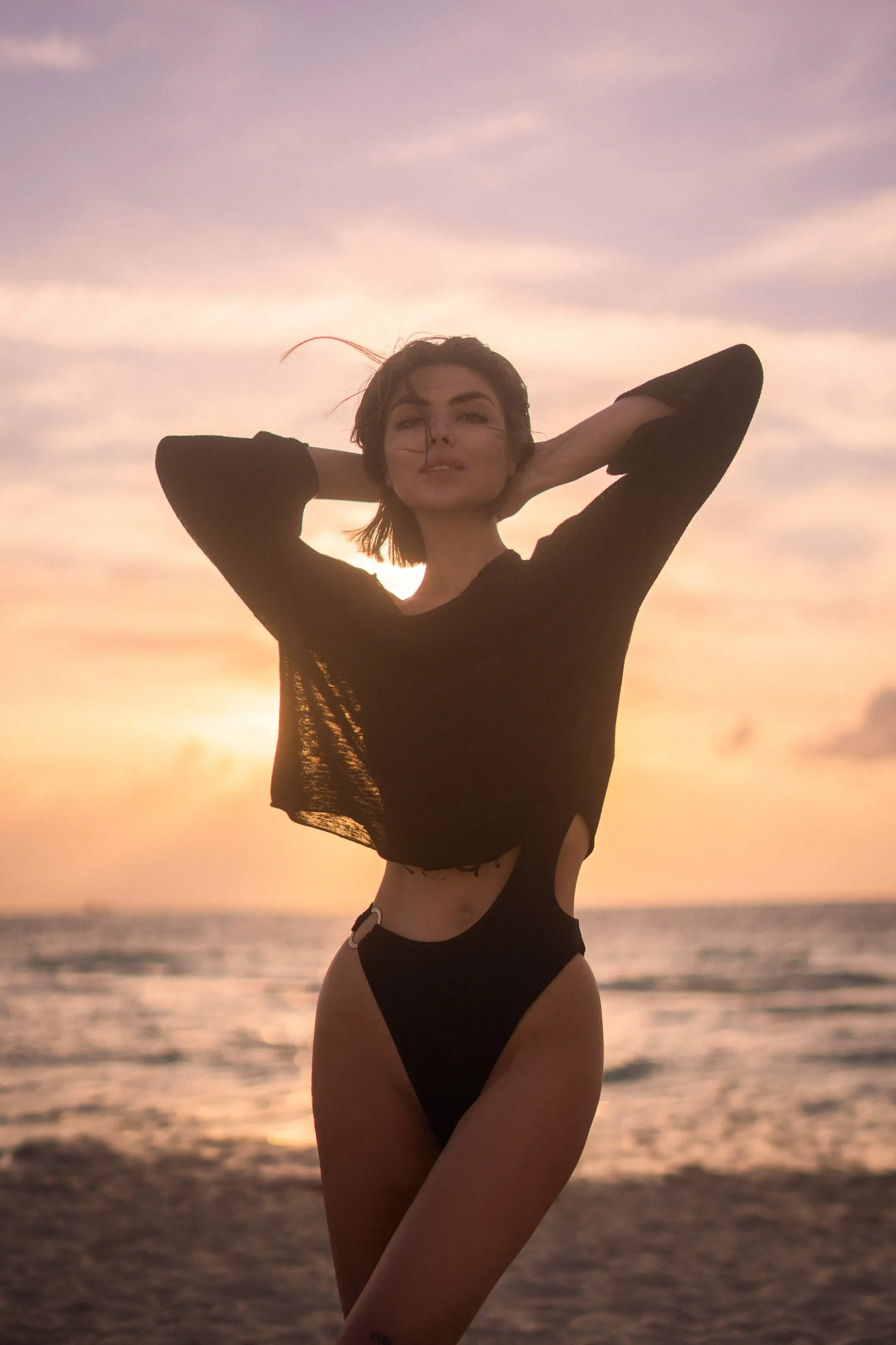 Sunset portrait photography